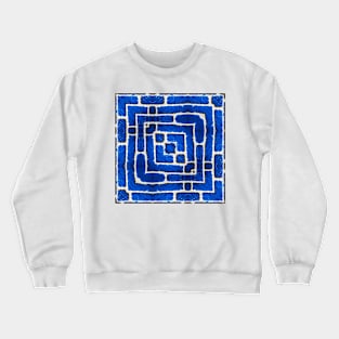 A BLUE BRİCK MAZE Crewneck Sweatshirt